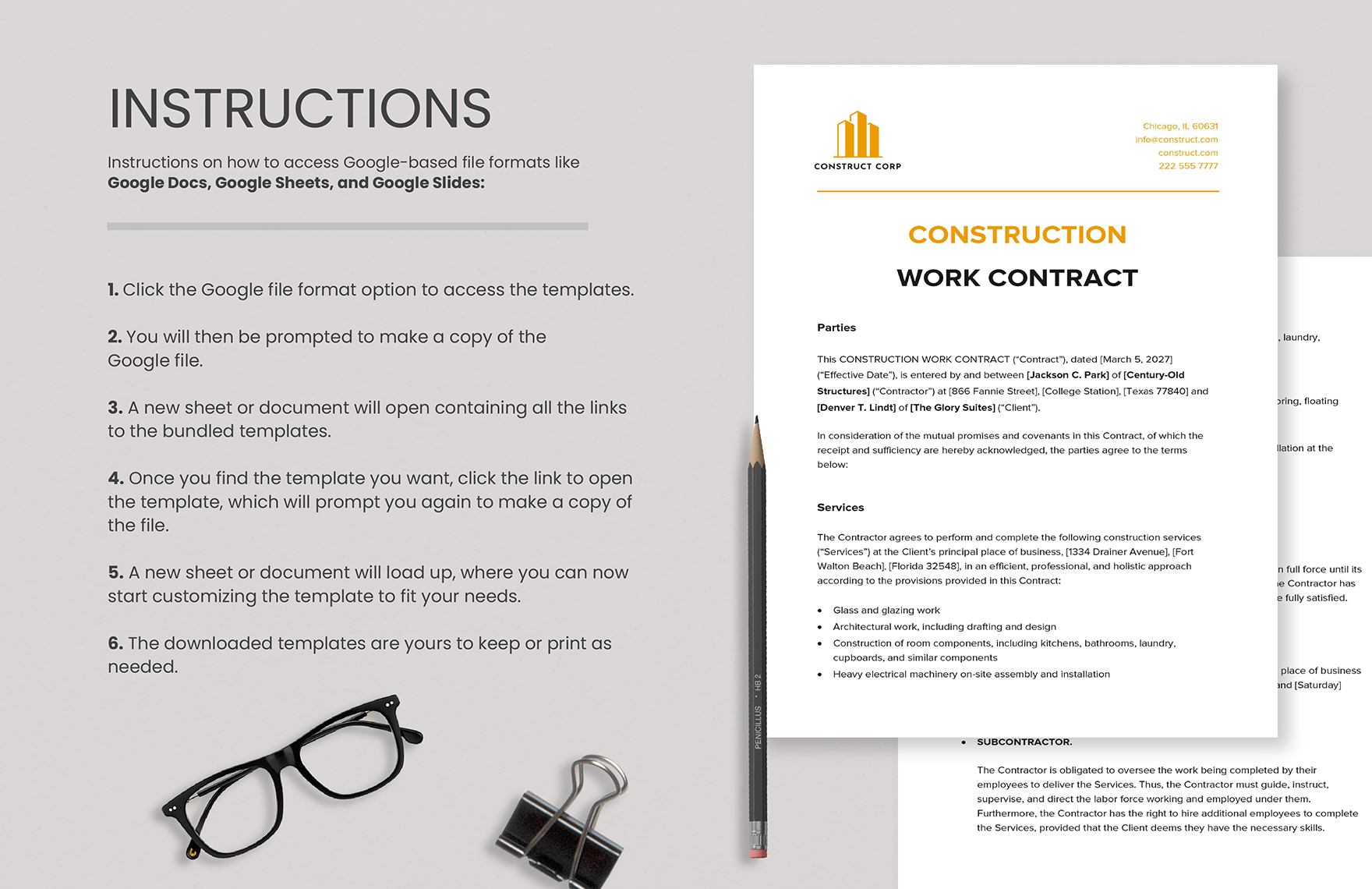 10+ Construction Contract Template Bundle