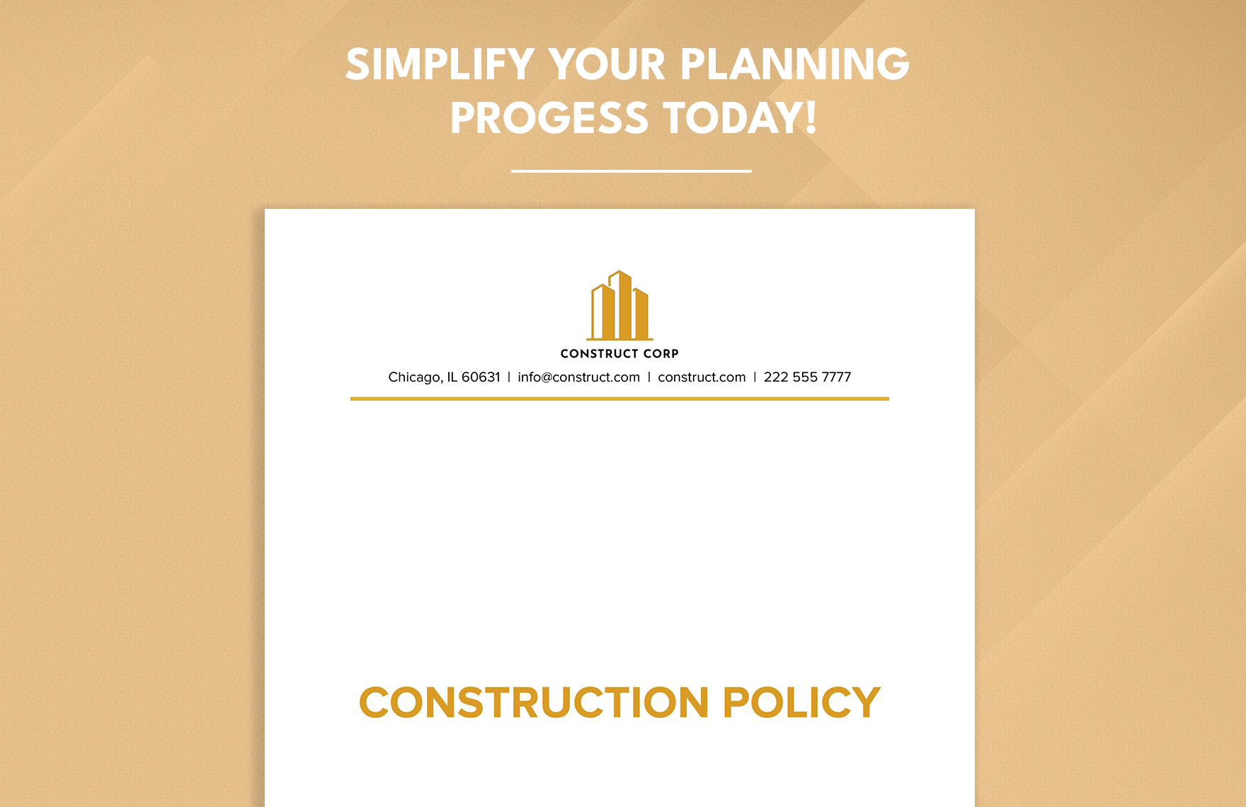Construction Policy