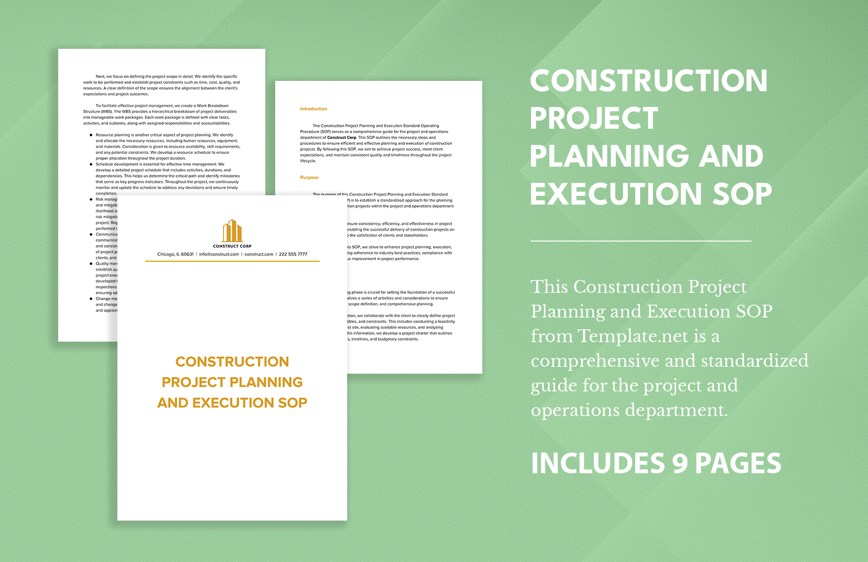 Construction Project Planning and Execution SOP