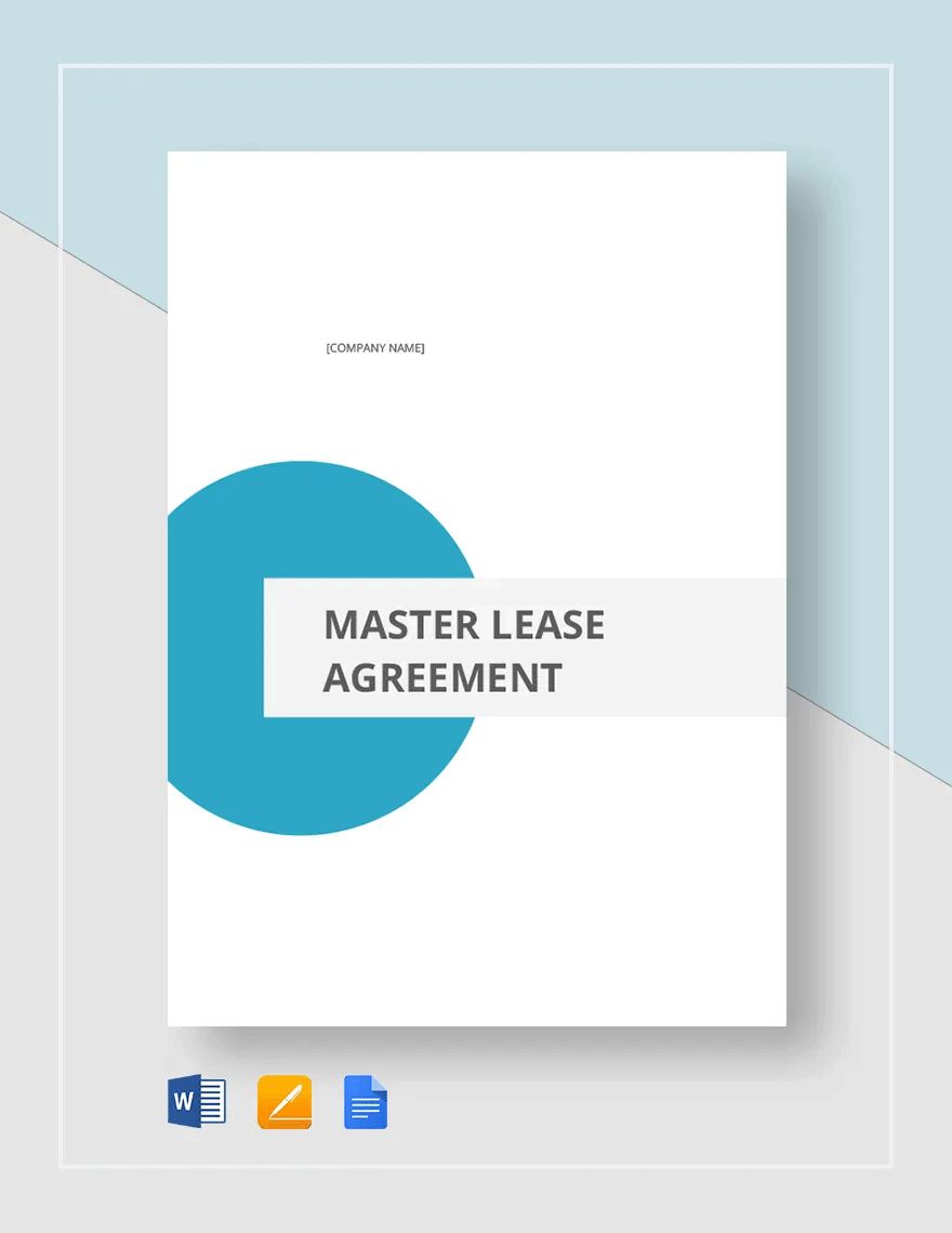 Master Lease Agreement Template