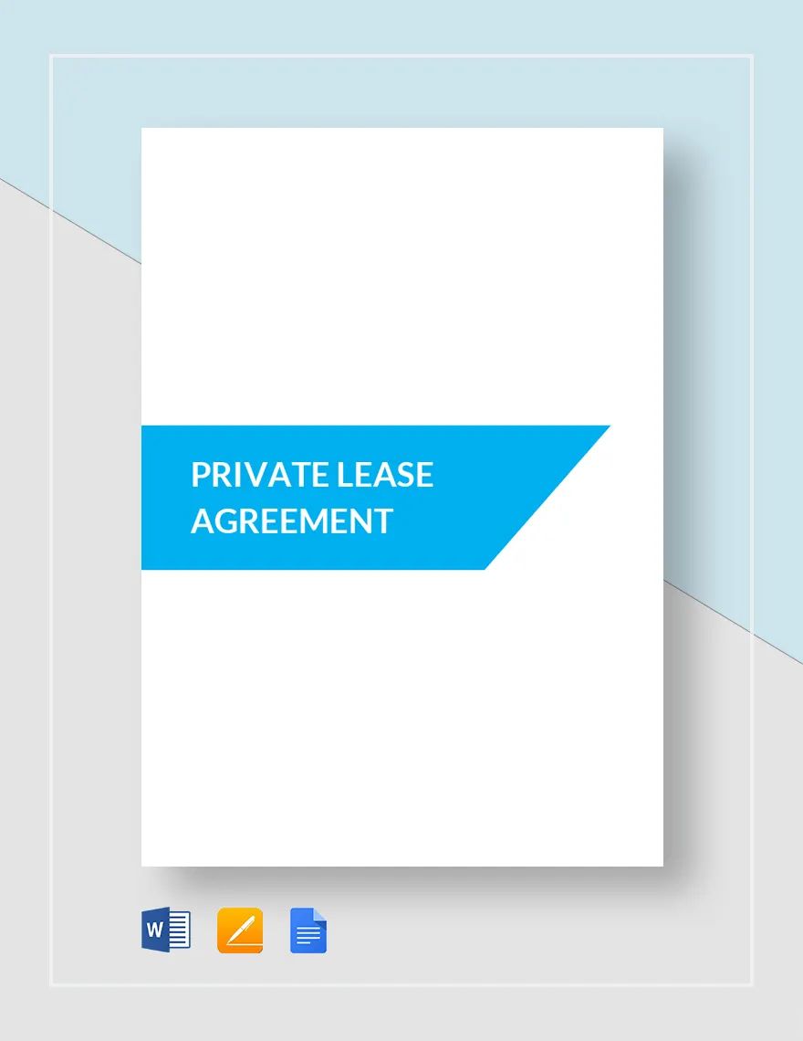 Private Lease Agreement Template in Word, Google Docs, Apple Pages