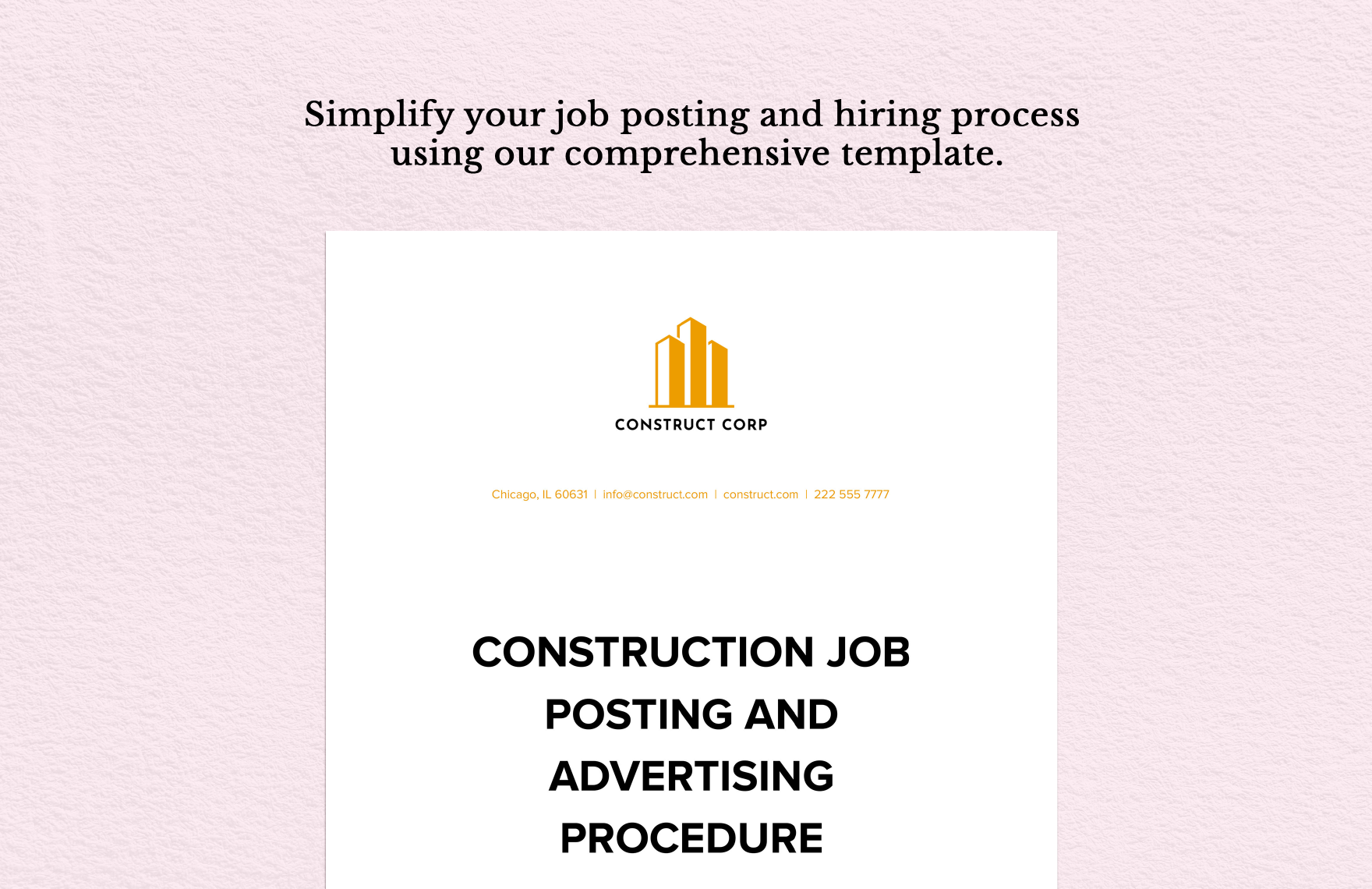 Construction Job Posting and Advertising Procedure 