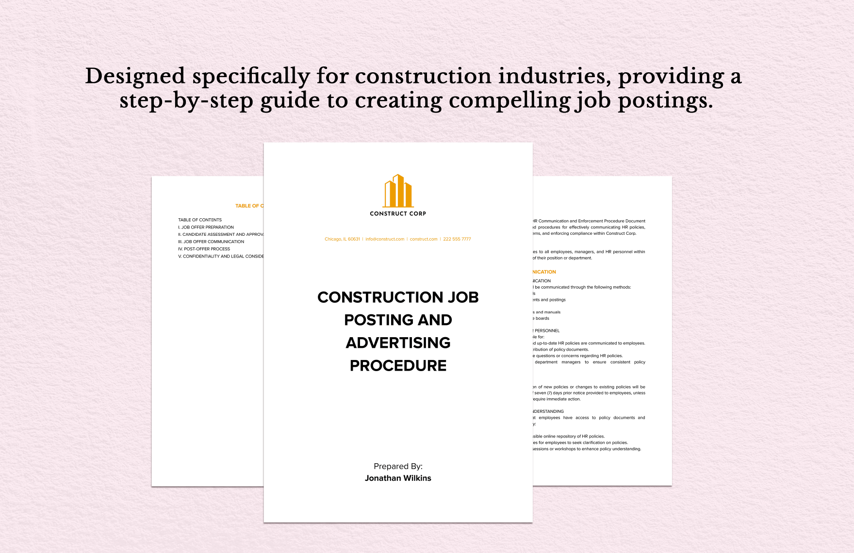 Construction Job Posting and Advertising Procedure 