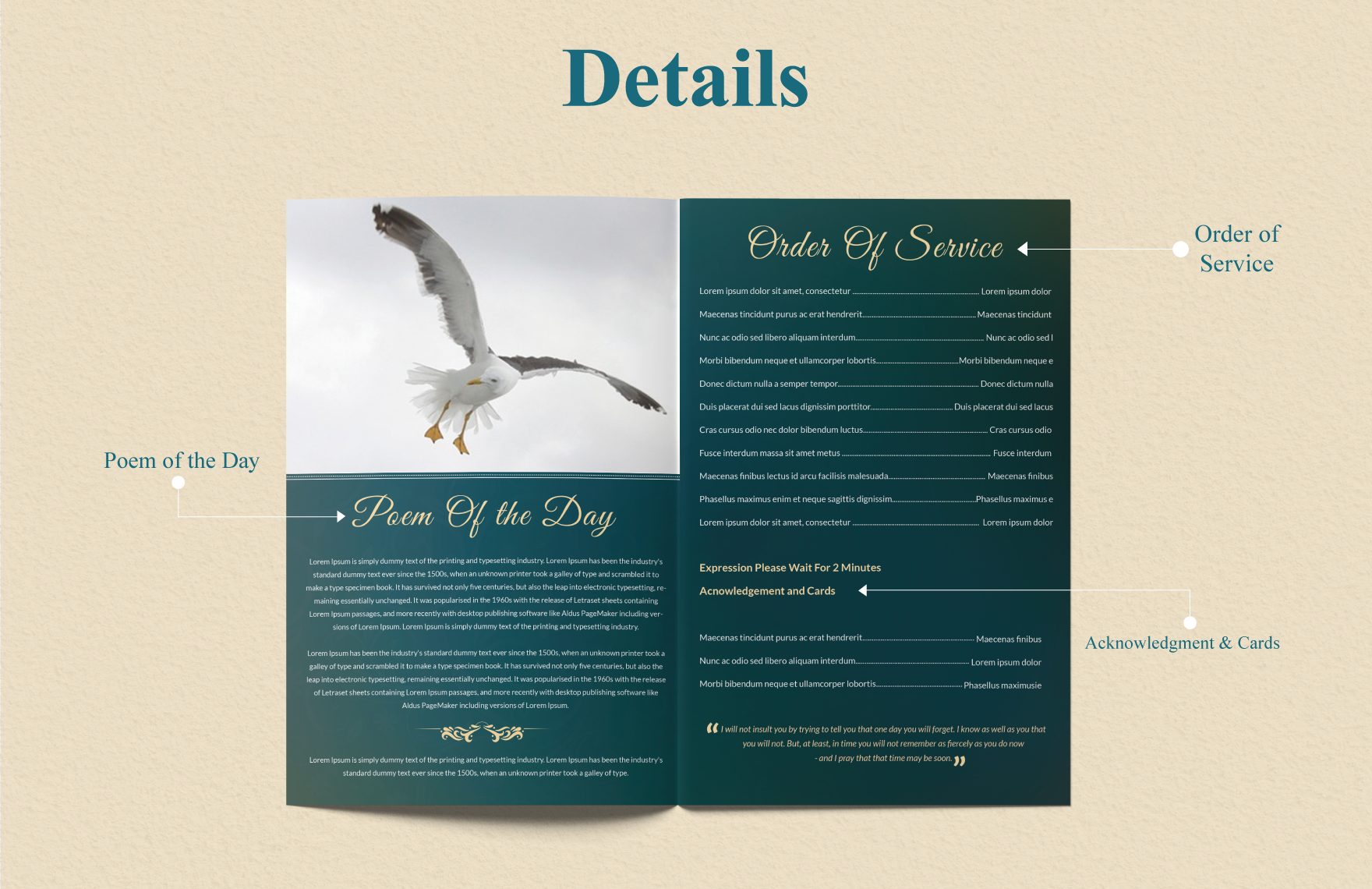 Obituary Funeral Booklet Template
