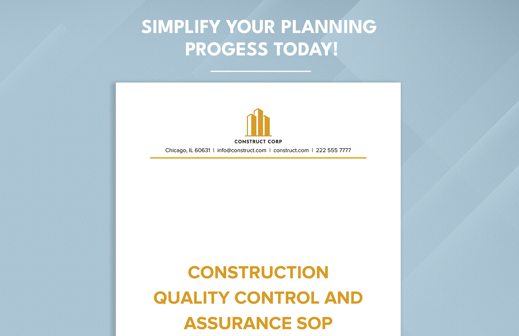 Construction Quality Control and Assurance SOP