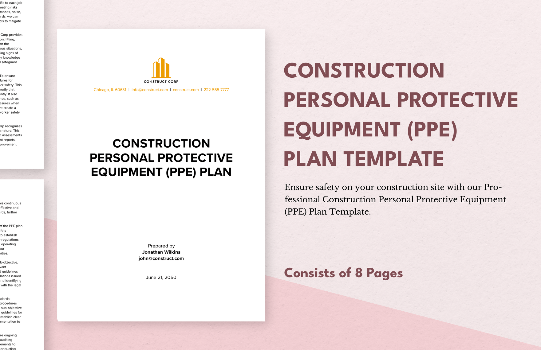 Construction Personal Protective Equipment (PPE) Plan Template