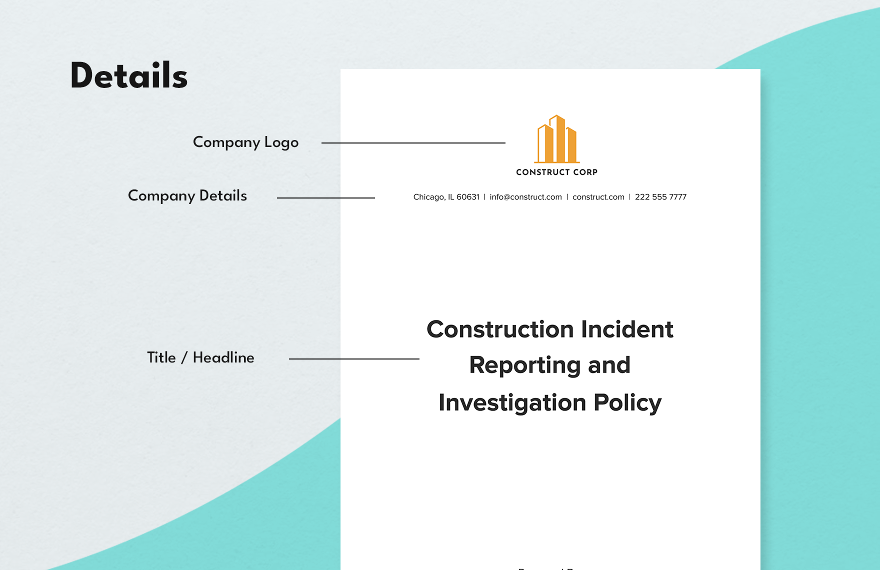 Construction Incident Reporting and Investigation Policy Template