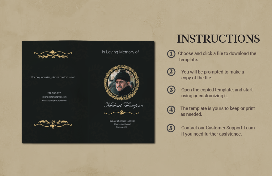 Free Celebration of Life Program Funeral Pamphlet Template to Edit Online Free Celebration of Life Program Funeral Pamphlet Template to Edit Online