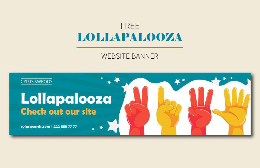 Lollapalooza Website Banner