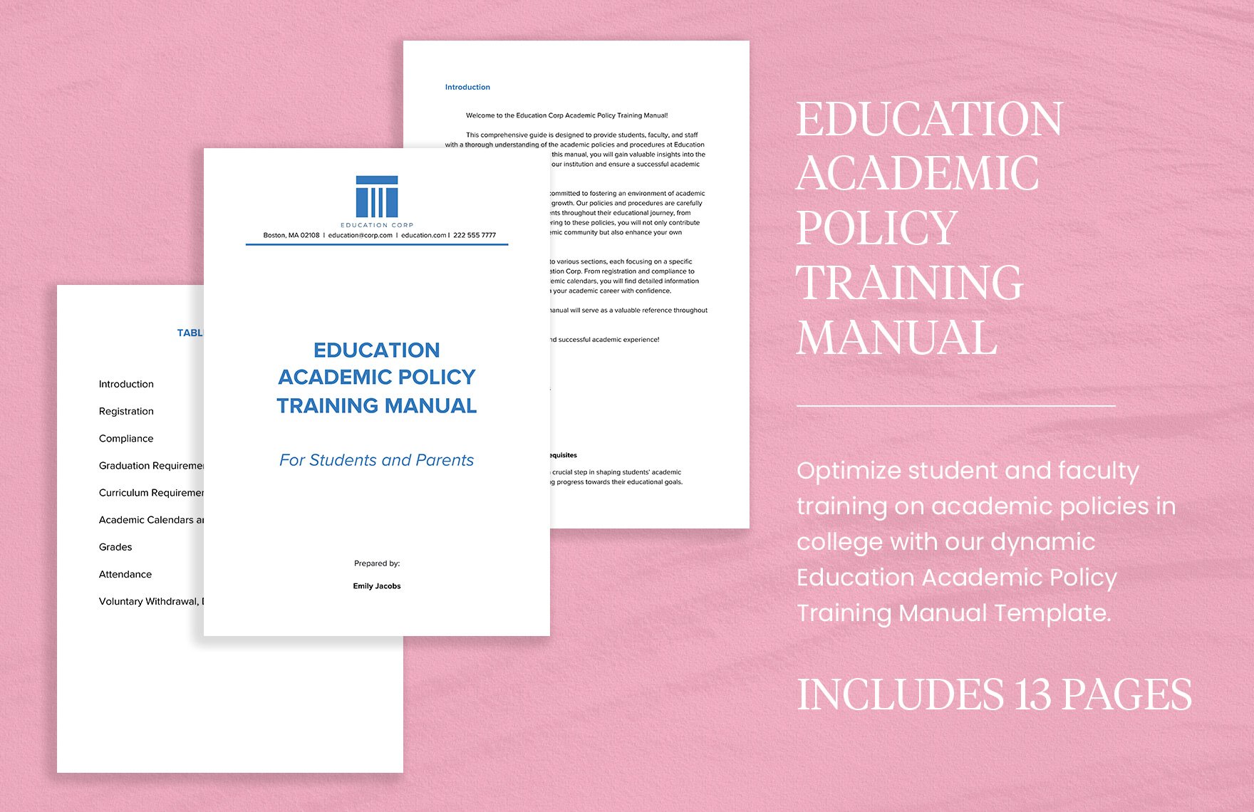Education Academic Policy Training Manual