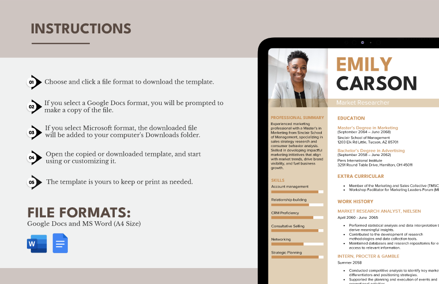 Sales Experience CV Template 