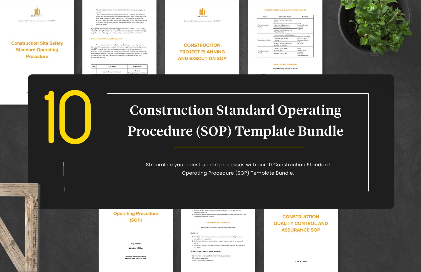 10 Construction Standard Operating Procedure (SOP) Template Bundle