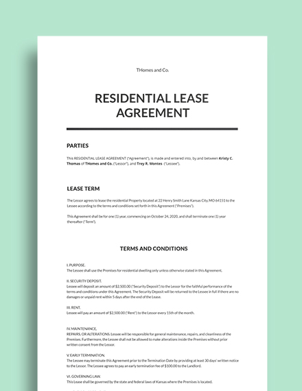 56 Lease Agreement Word Templates Free Downloads 2502