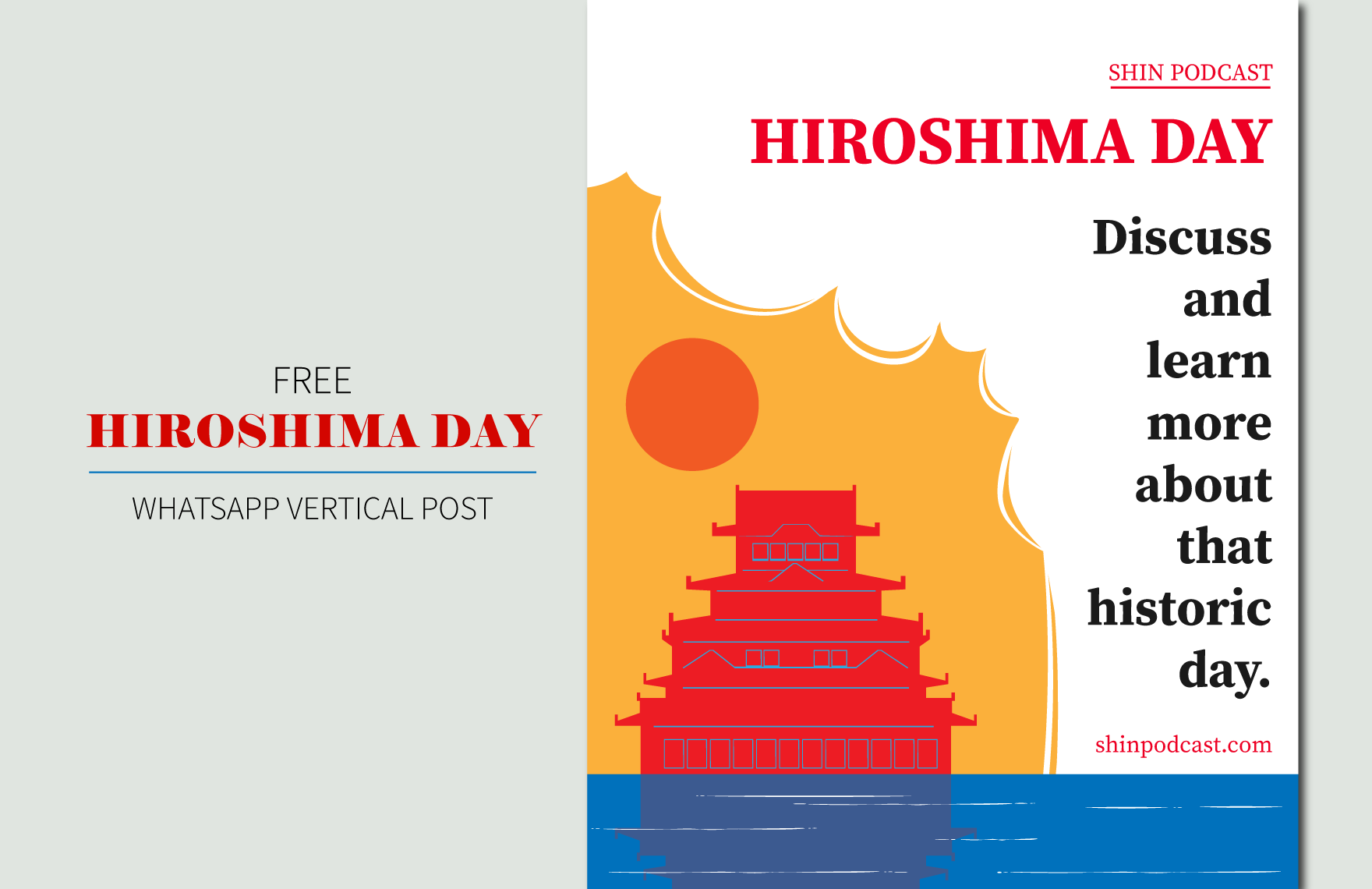 Hiroshima Day  Whatsapp Vertical Post