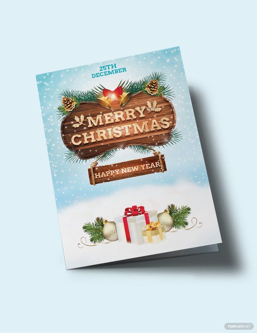 Christmas and New Year Bi-Fold Brochure Template