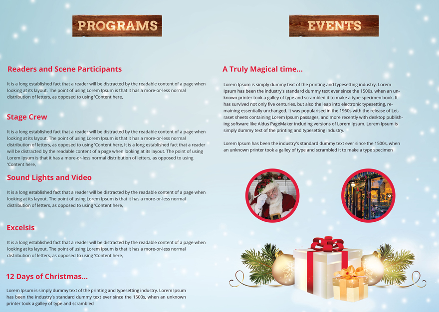Christmas and New Year Bi-Fold Brochure Template