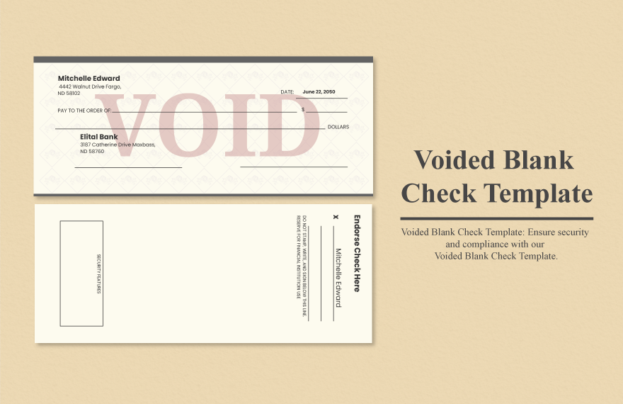 Voided Blank Check Template