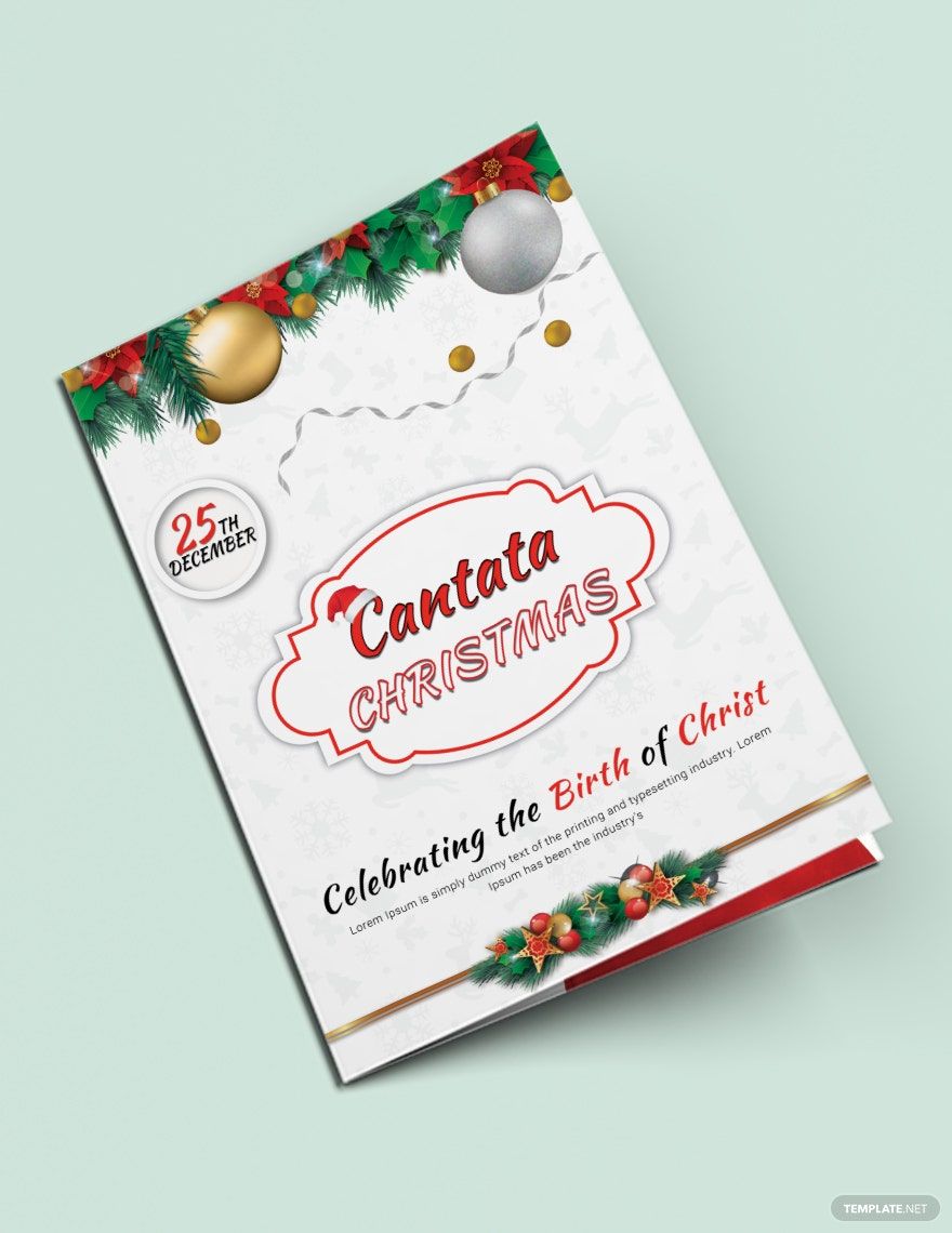 Simple Christmas Bi-Fold Brochure Template