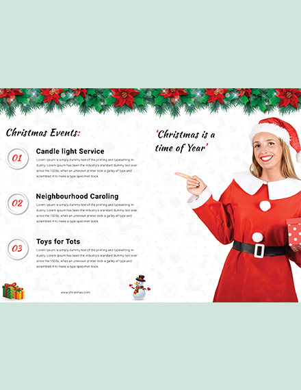 Simple Christmas BiFold Brochure Template download