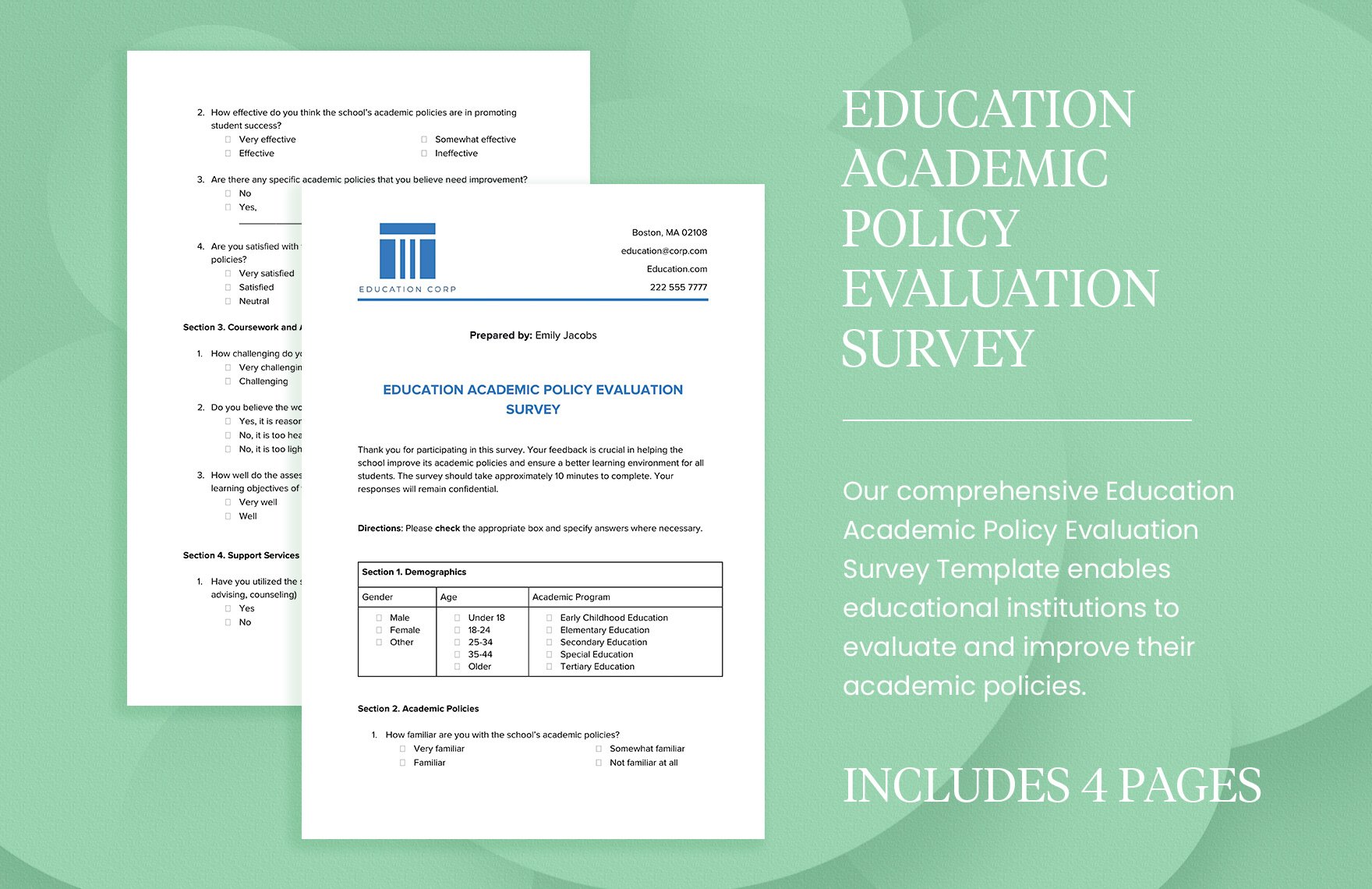 Education Academic Policy Evaluation Survey