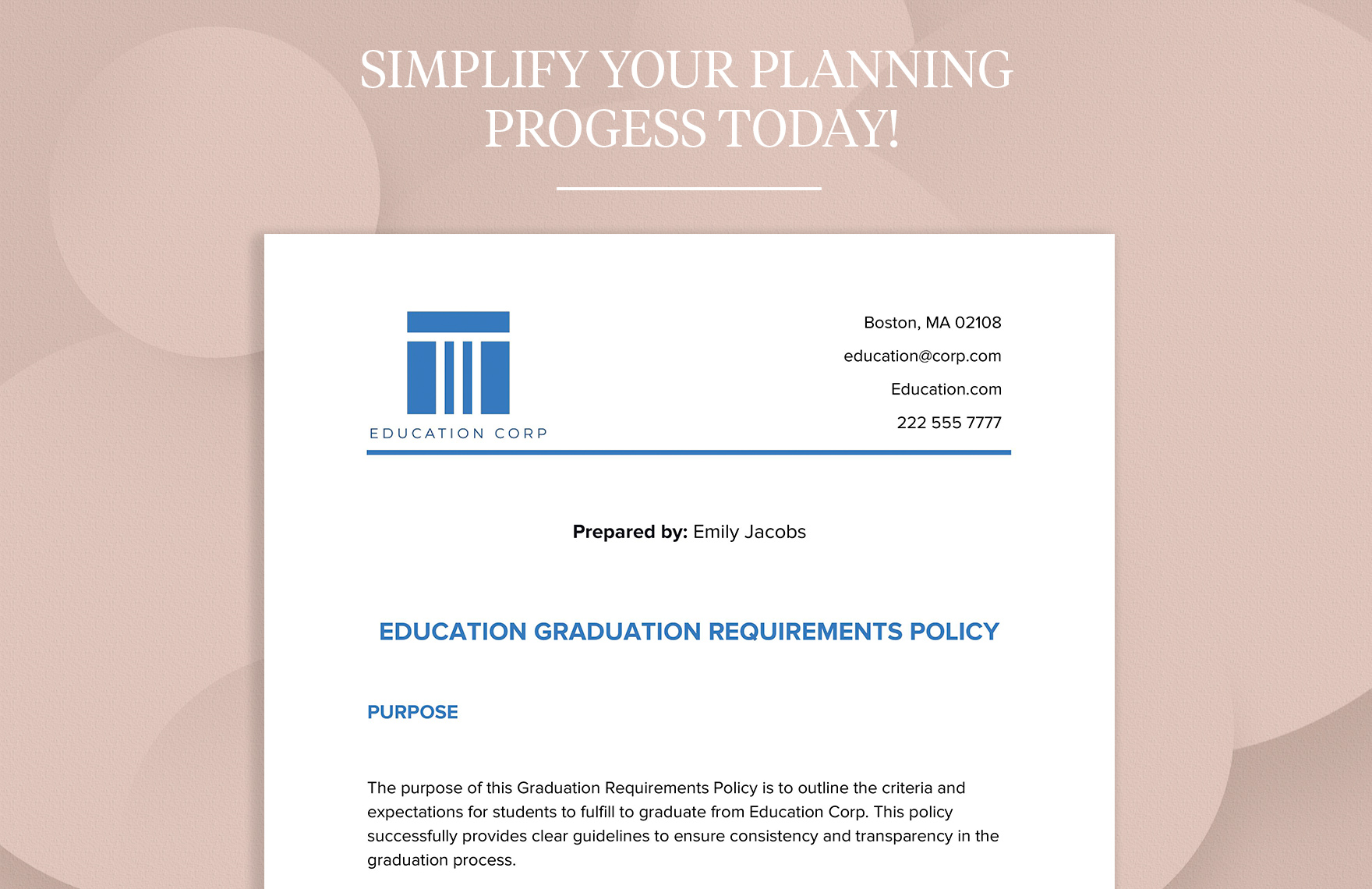 Education Graduation Requirements Policy