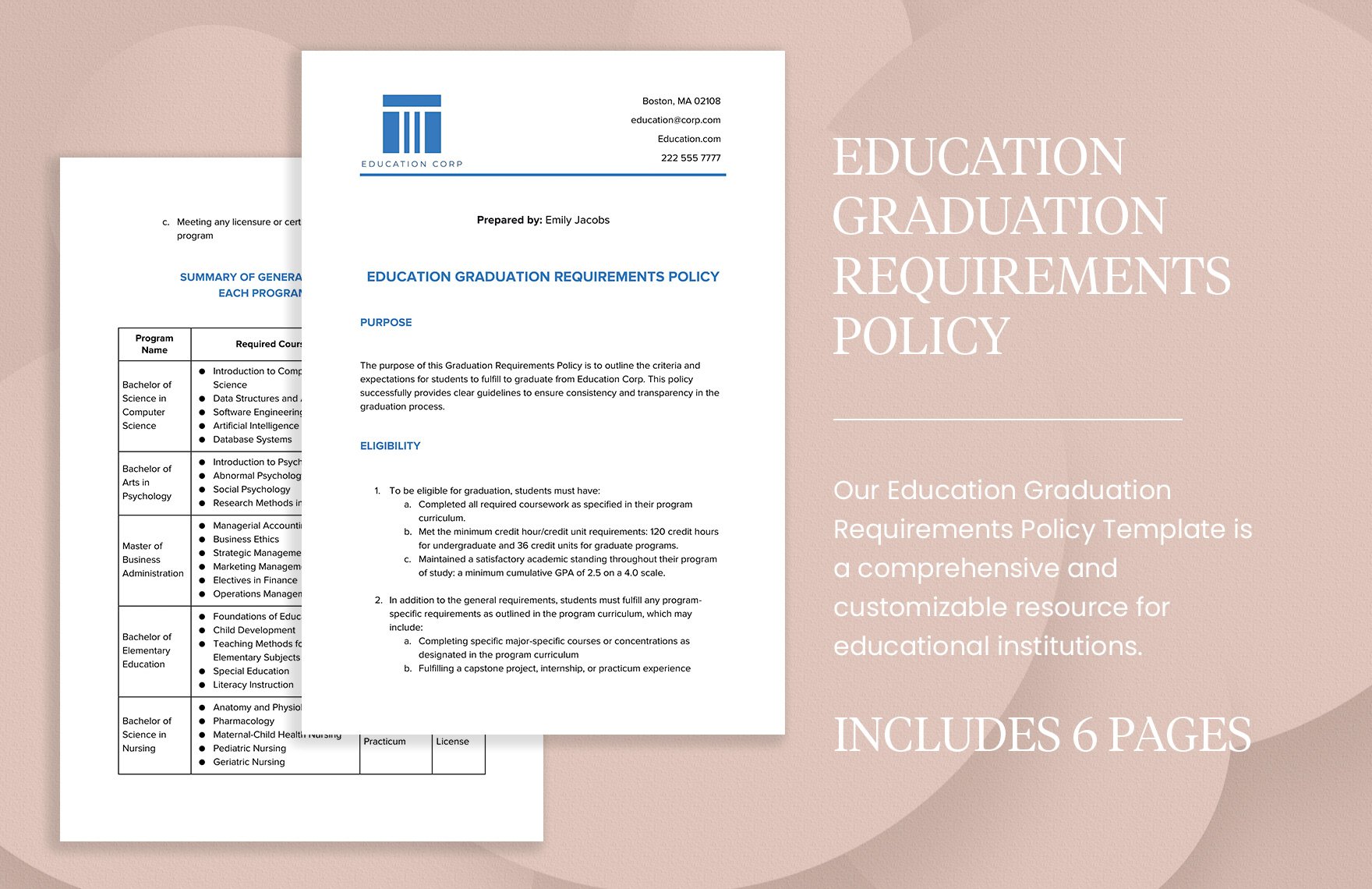 Education Graduation Requirements Policy