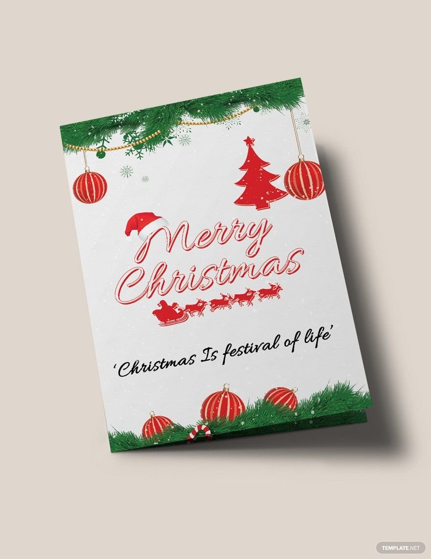 Merry Christmas Bi-Fold Brochure Template