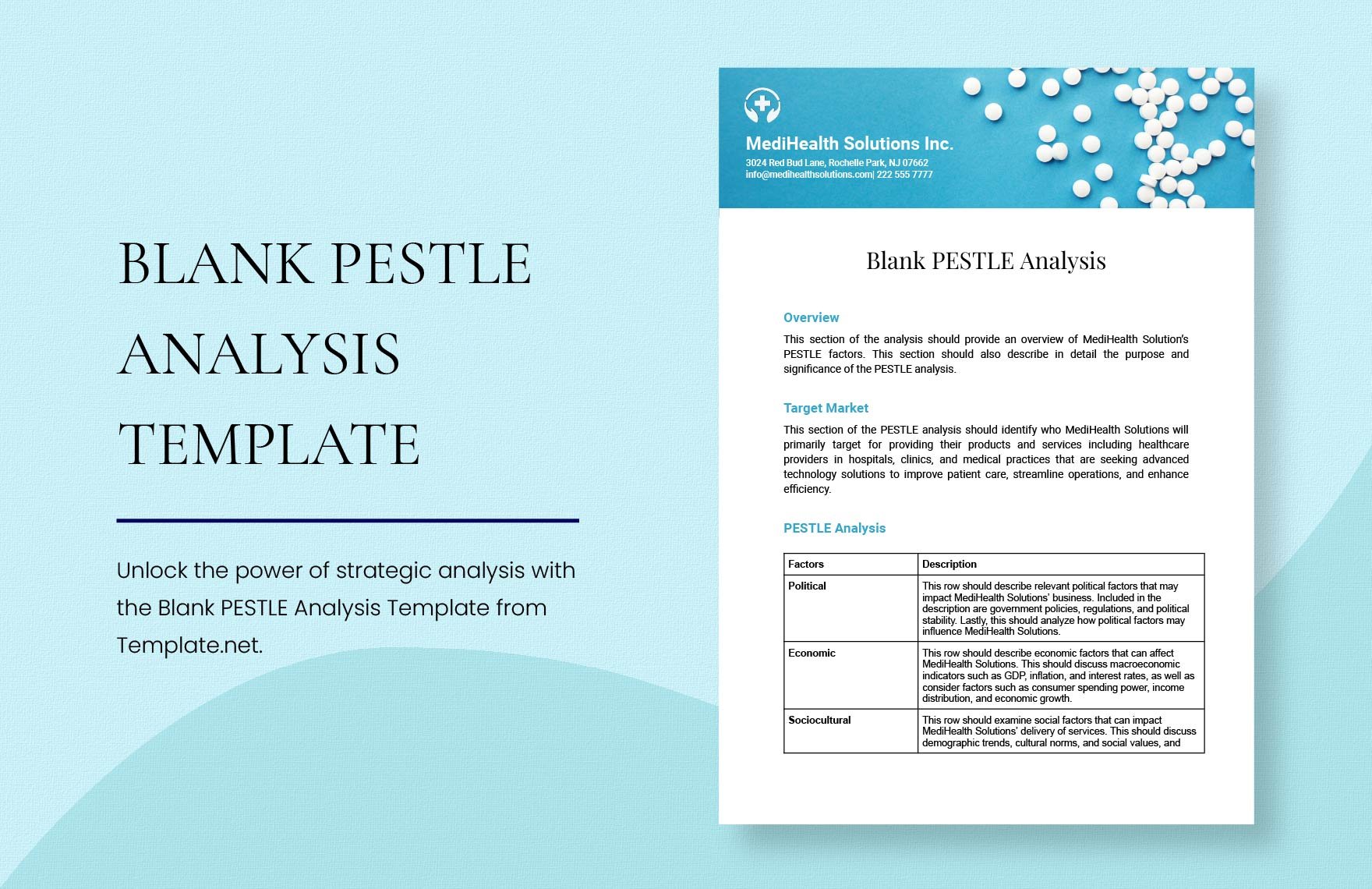Blank Pestle Analysis Template in Word, Google Docs, PDF
