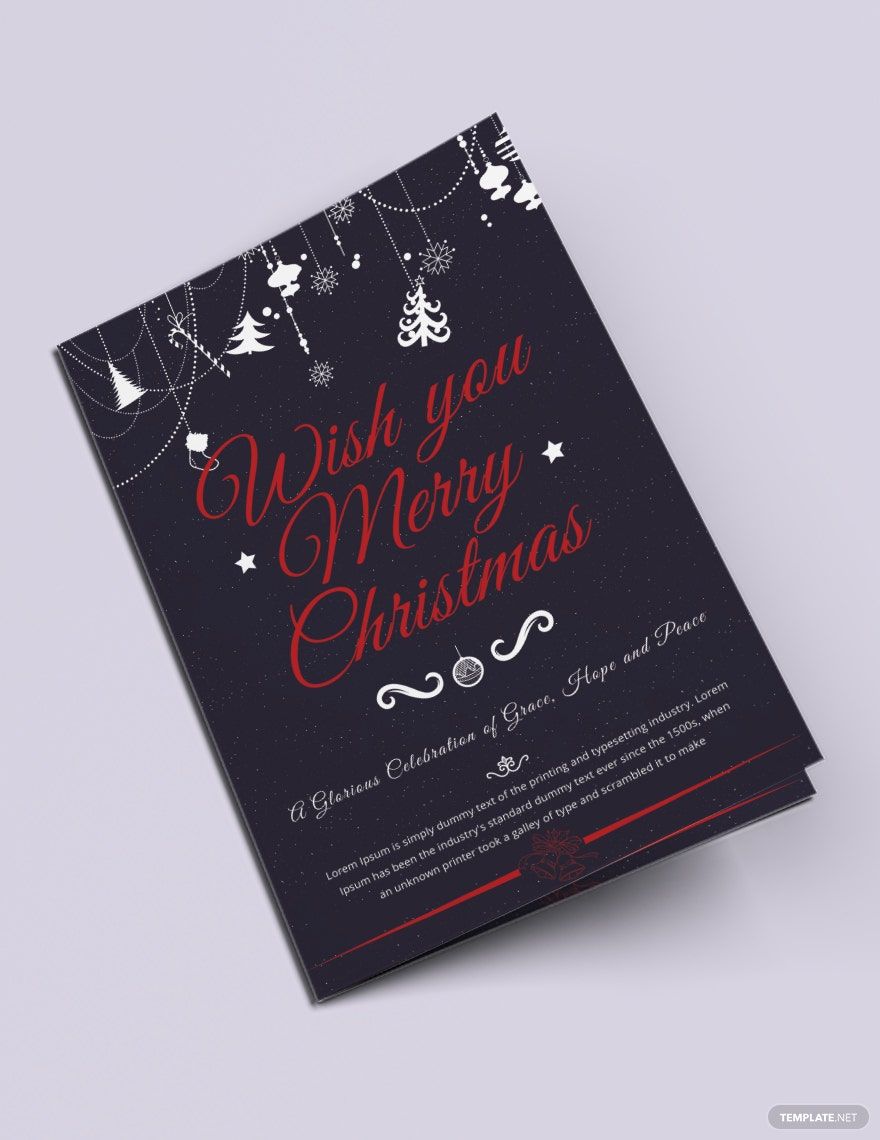 Free Modern Christmas Bi-Fold Brochure Template