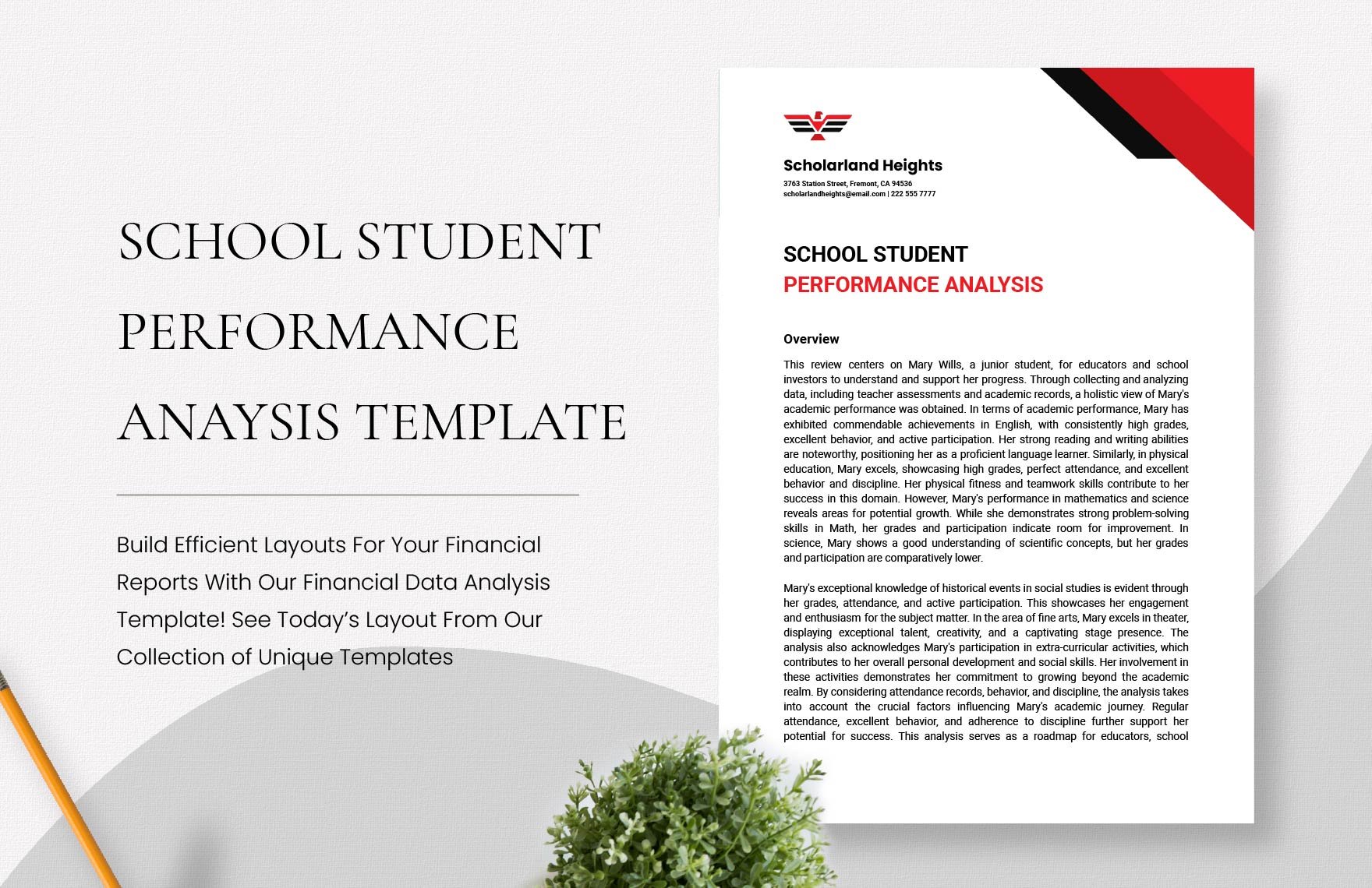 School Student Performance Analysis Template