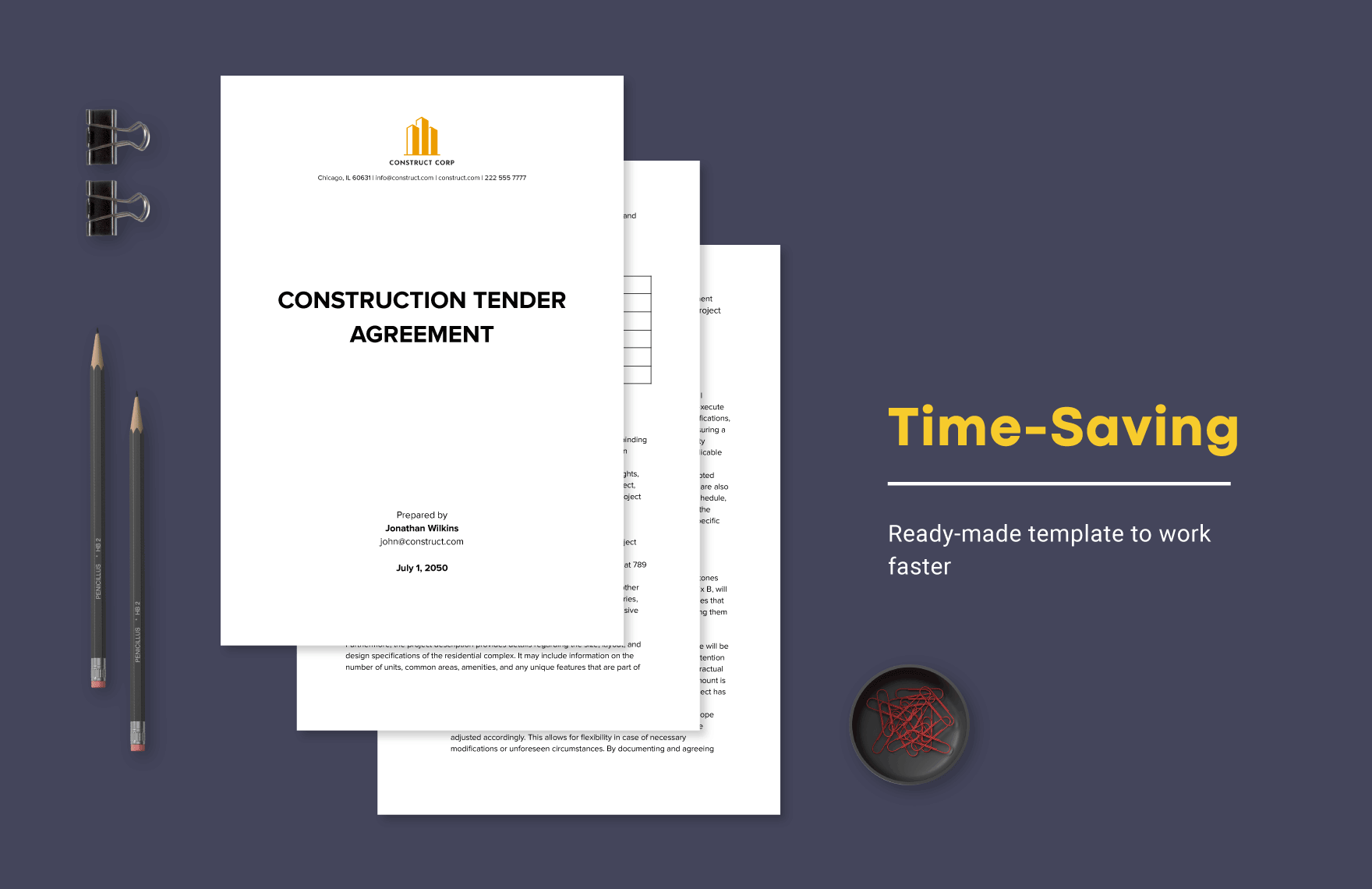  Construction BidTender Documents Template Bundle