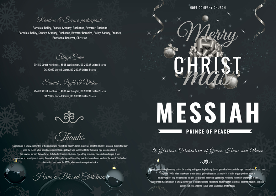 Christmas Party Brochure Template