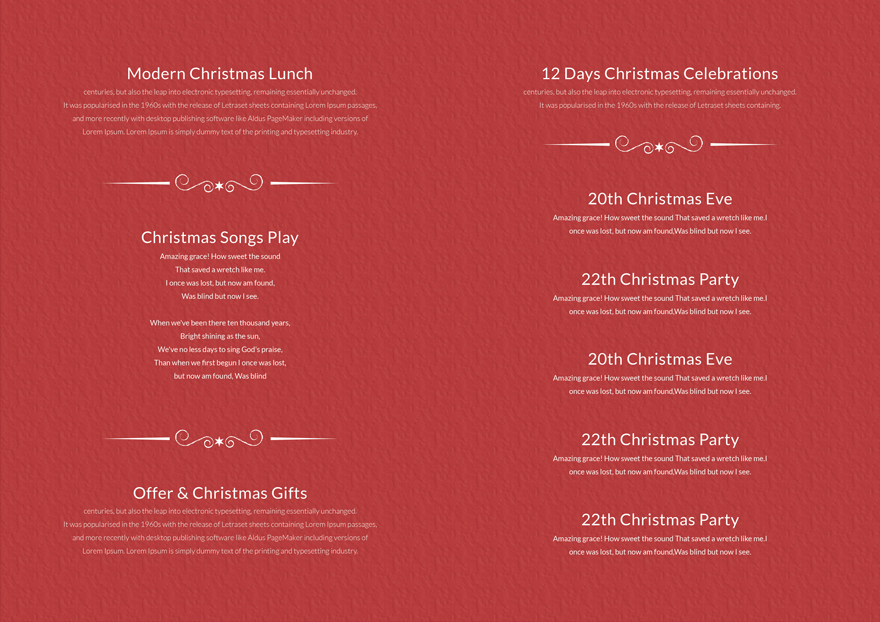 Retro Christmas BiFold Brochure Template download