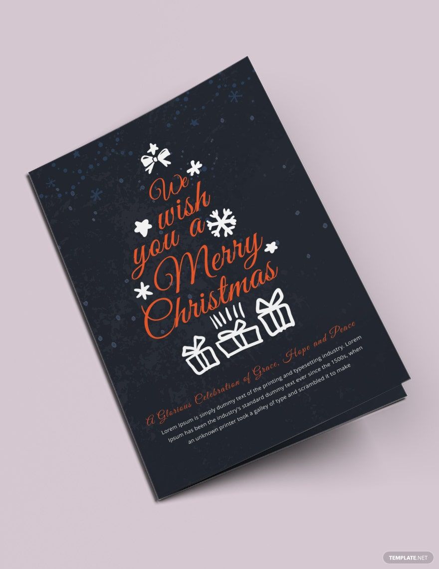 Christmas Half-Fold Brochure Template