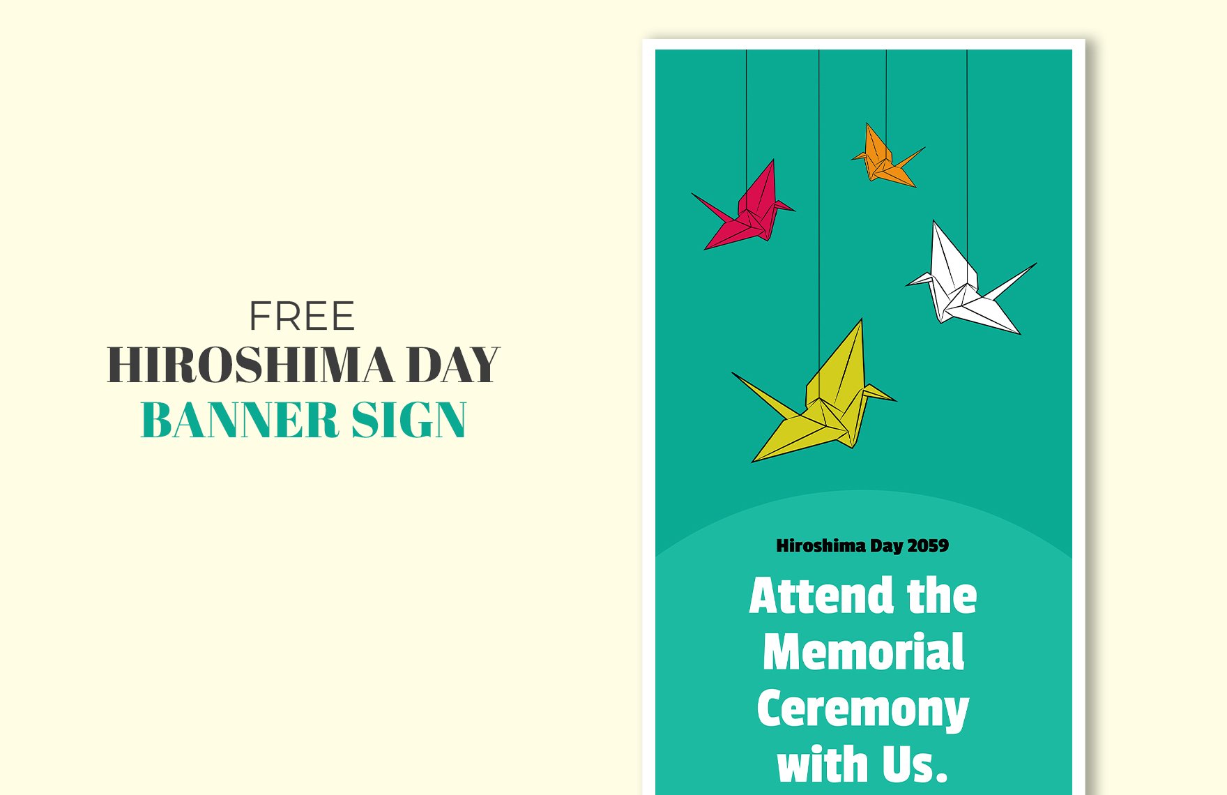 Hiroshima Day Banner Sign in Illustrator, PSD, EPS, SVG, JPG, PNG
