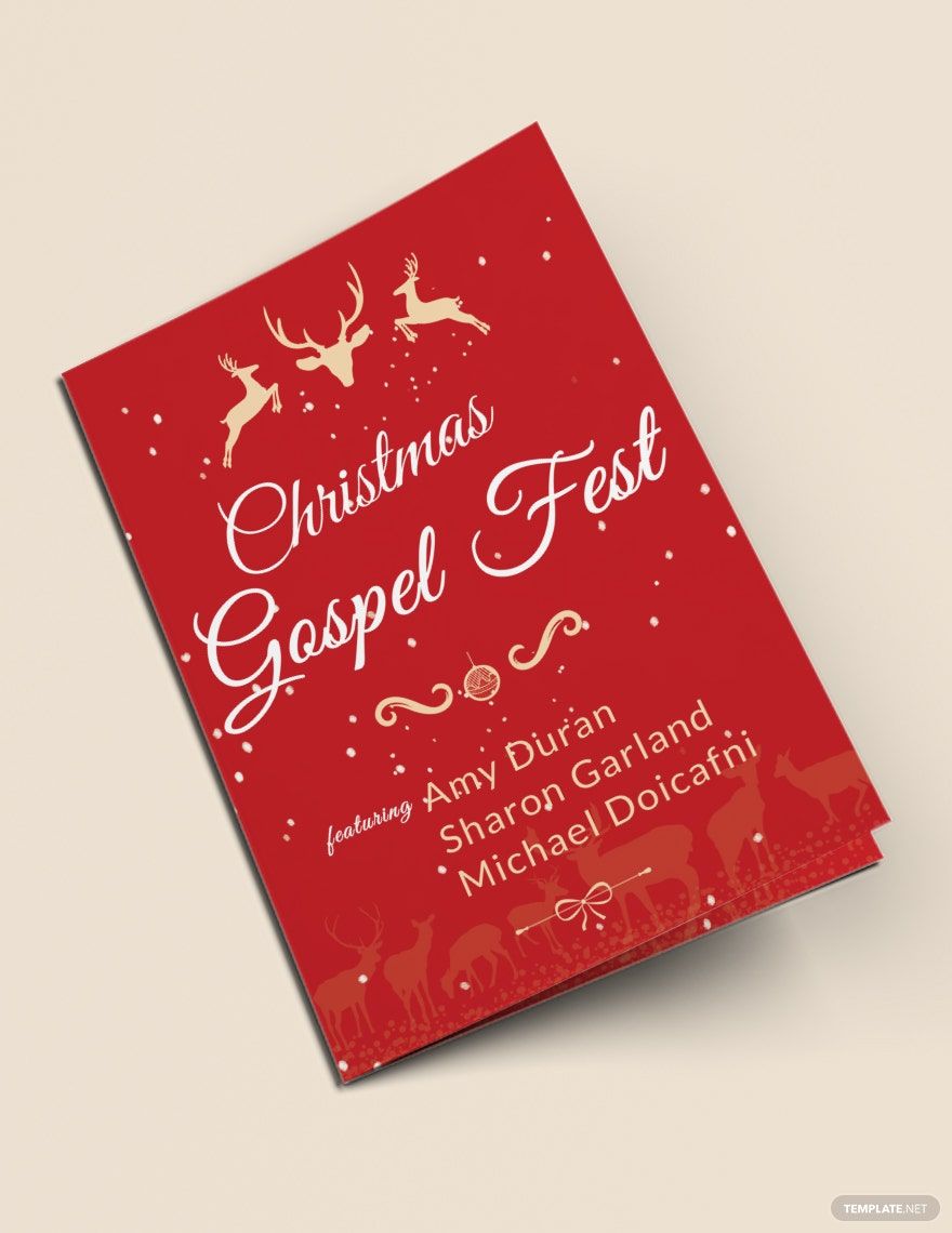 Christmas Fest Bi-Fold Brochure Template