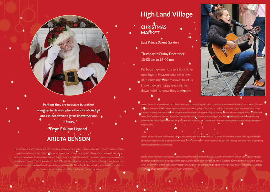 Christmas Fest Bi-Fold Brochure Template