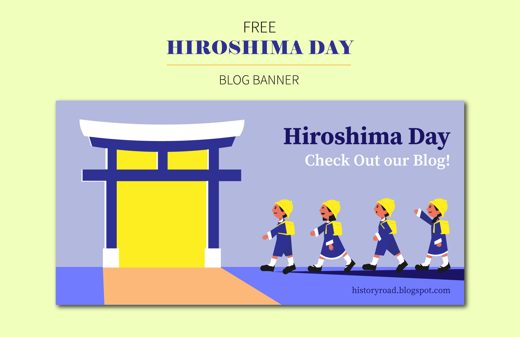 Free Hiroshima Day  Blog Banner in Illustrator, PSD, EPS, SVG, JPG, PNG