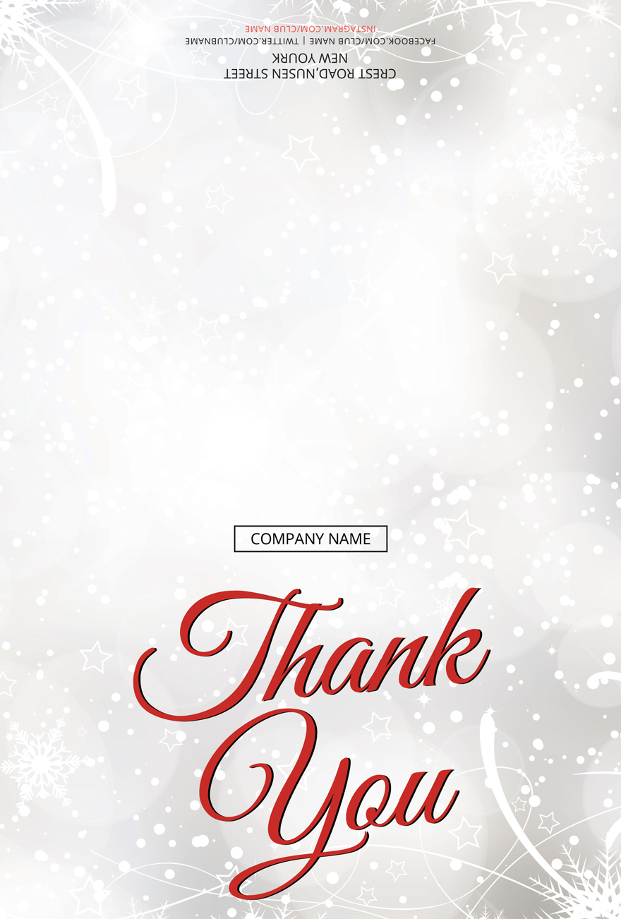 Merry Christmas Thank You Card Template