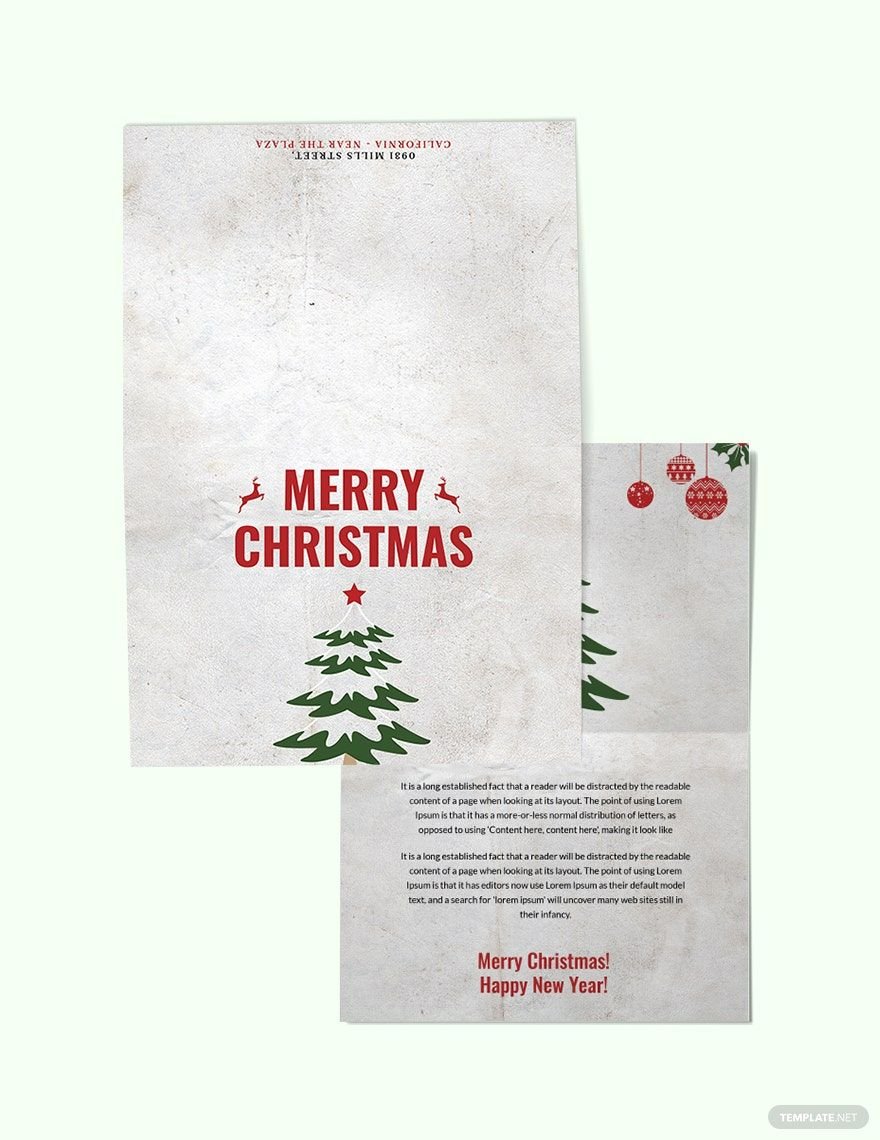 Modern Christmas Thank You Card Template