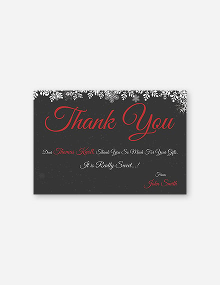 Christmas Brochure Thank You Card Template - Word, Apple Pages, PSD ...