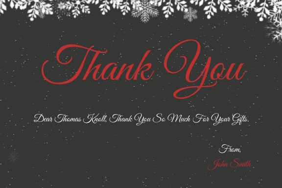 Christmas and New Year Thank You Card Template - Word, Apple Pages, PSD ...