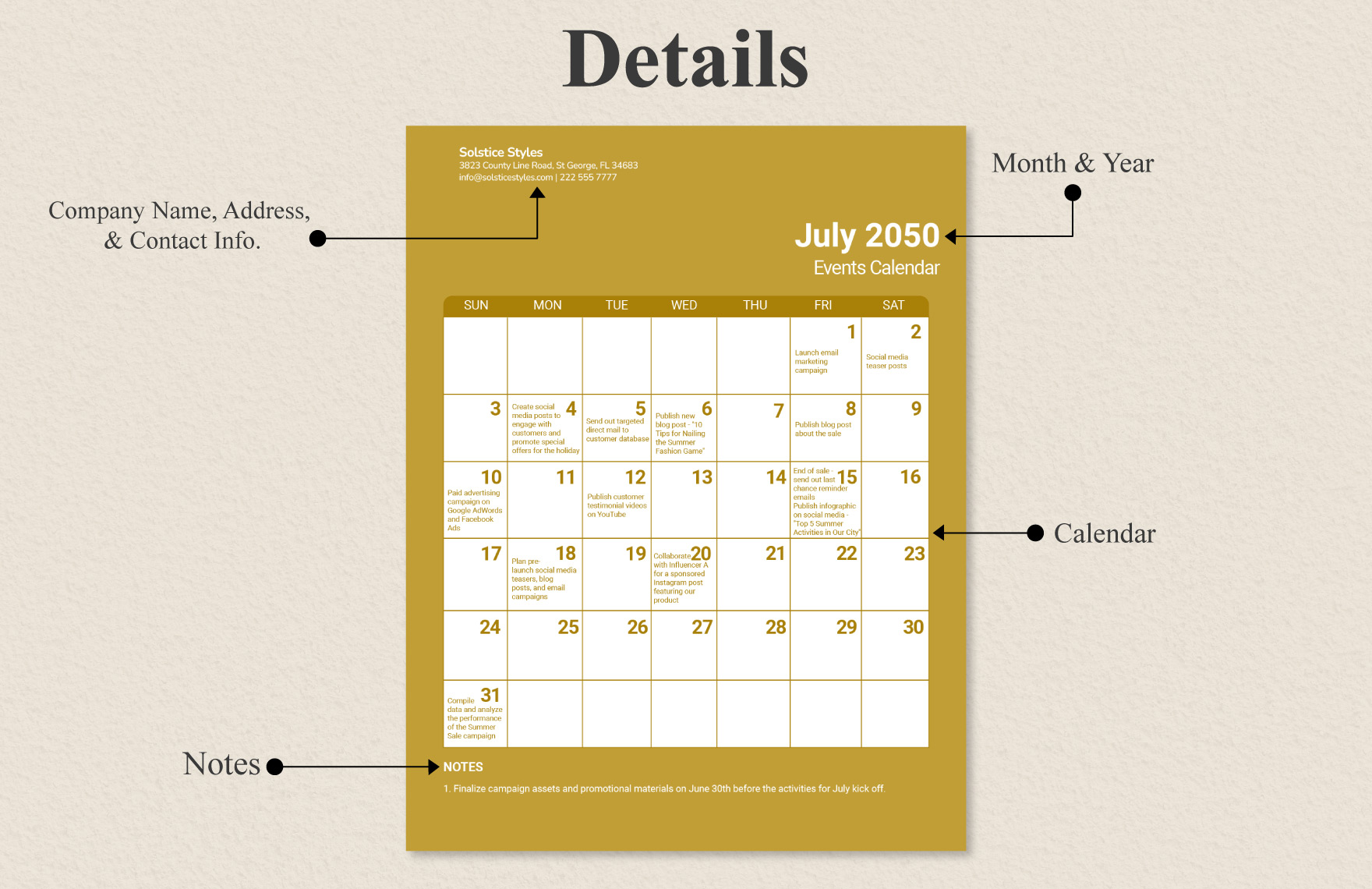 Marketing Calendar Download