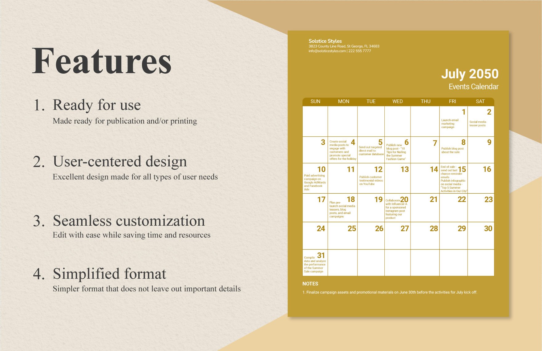 Marketing Calendar Download