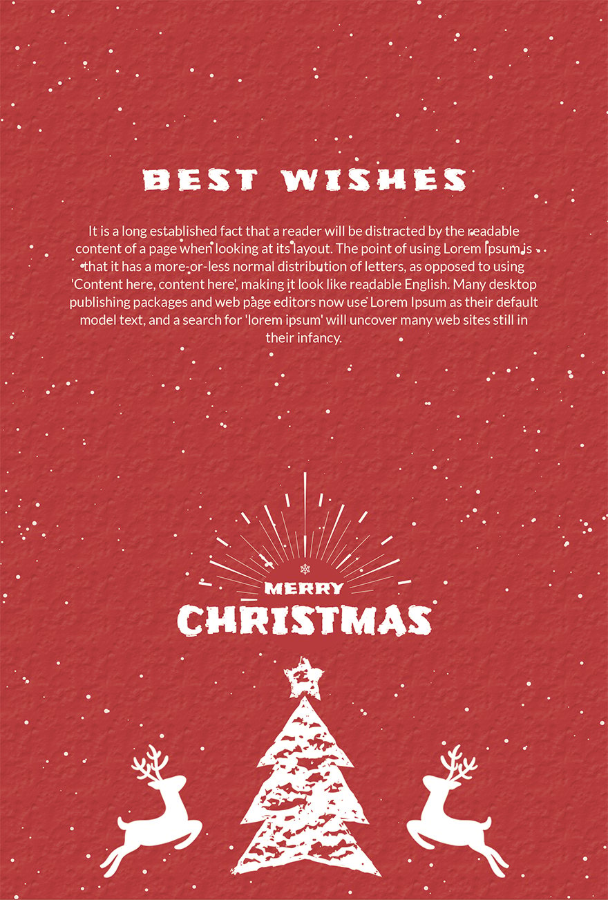 Retro Christmas Thank You Card Template download