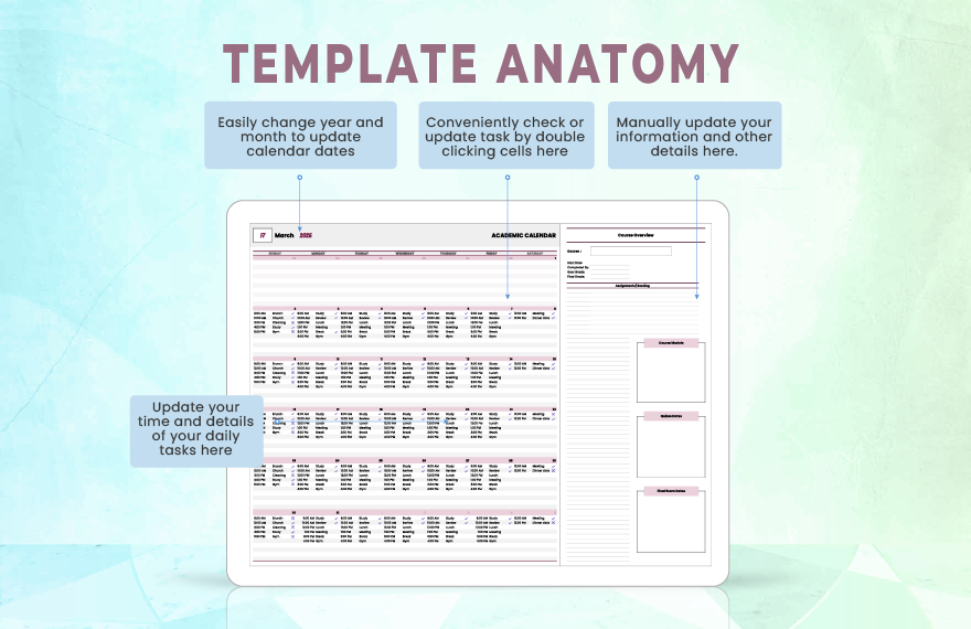 Academic Calendar Template