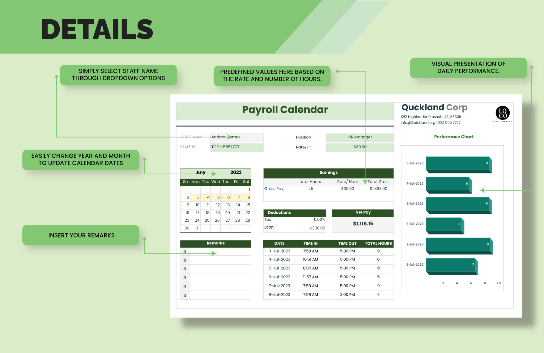 Payroll Calendar Template - Download in Excel, Google Sheets | Template.net