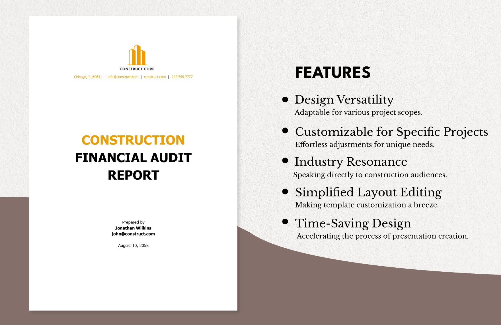 Construction Financial Audit Report Template