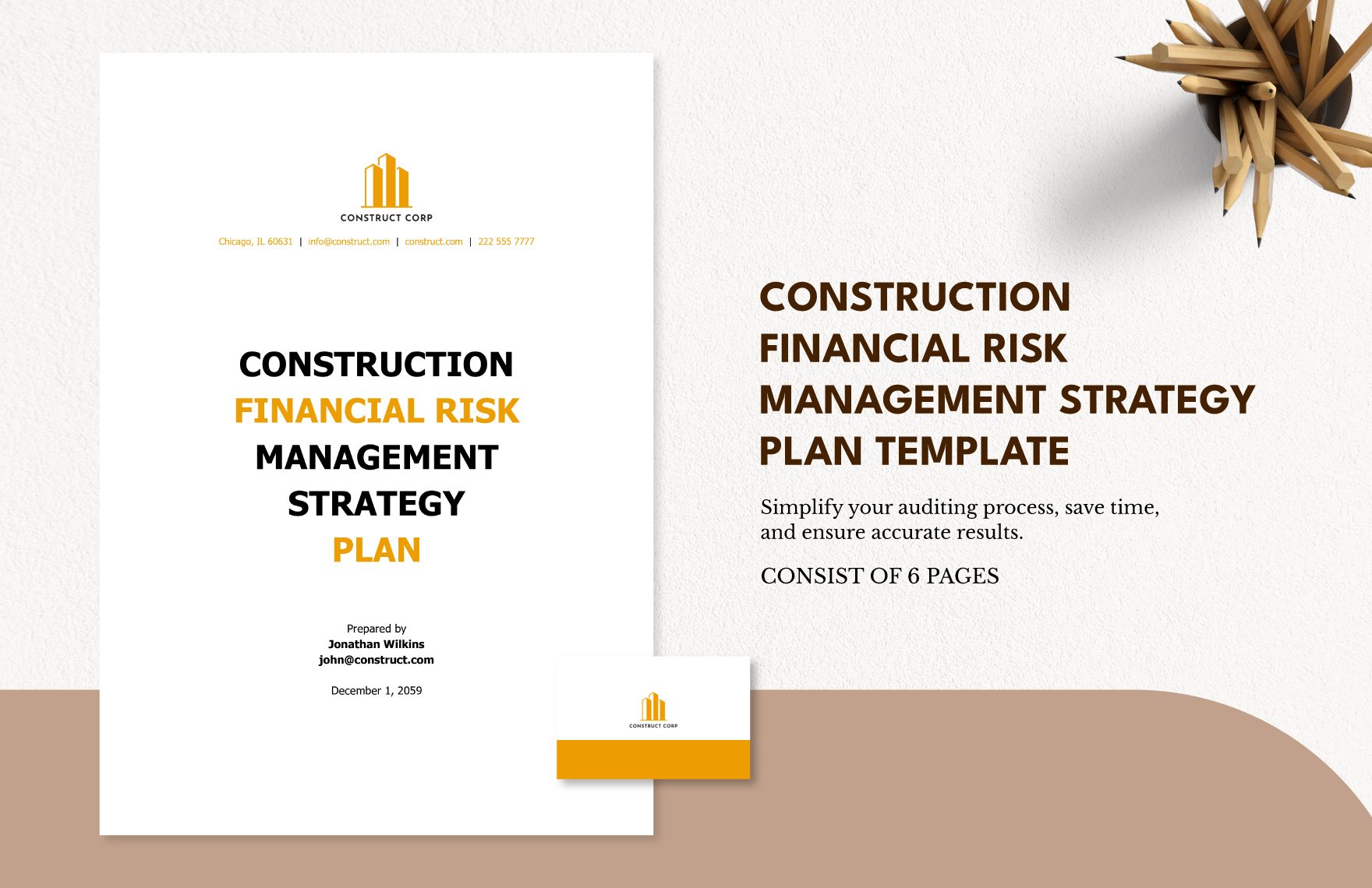Construction Financial Risk Management Strategy Plan Template
