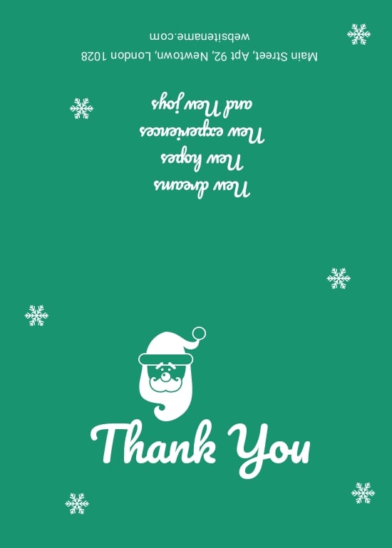 Free Business Christmas Thank You Card Template.jpe